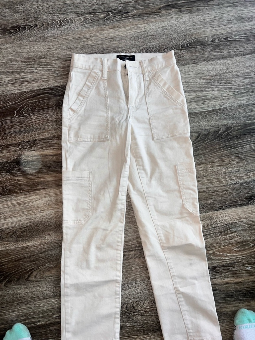 Banana Republic High-Rise Slim Cargo Pants Whit